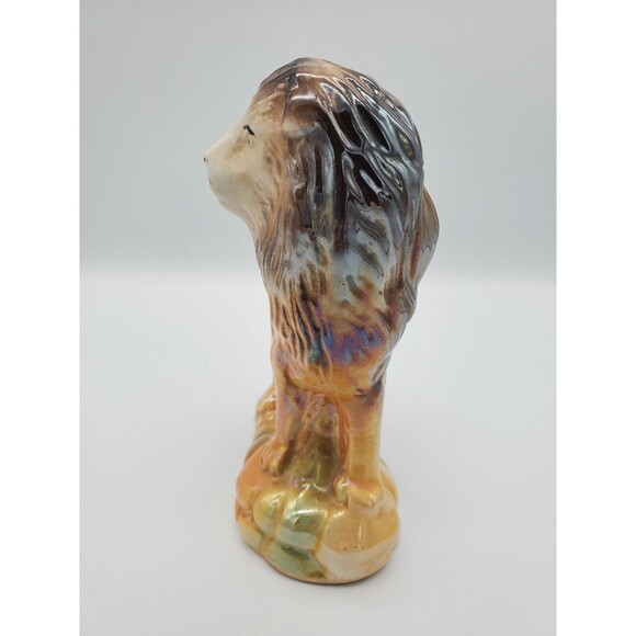 Vintage Lion Figurine Lusterware Ceramic Figure Brazil King of the Jungle - Picture 2 of 12